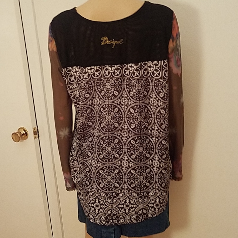 Desigual pullover Blouse  Sz Large New w/o tag! - Picture 5 of 8